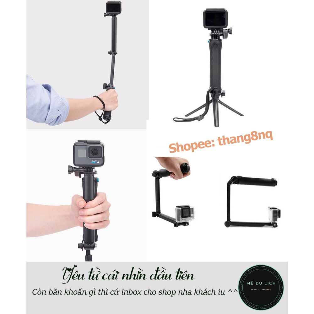 Gậy 3 khúc cho gopro, action cam