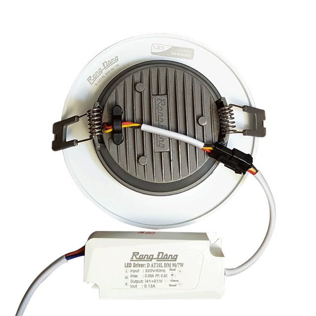 Đèn LED Âm trần Downlight Đổi màu 3 chế độ Rạng Đông 7W DAT10L ĐM 90/7W