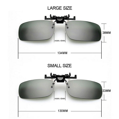 Tròng Kính Mát Lật Tròng Độc Đáo Dùng Kẹp Vào Mắt Kính; Chuyên Dụng Cho Lái Xe Ban Đêm