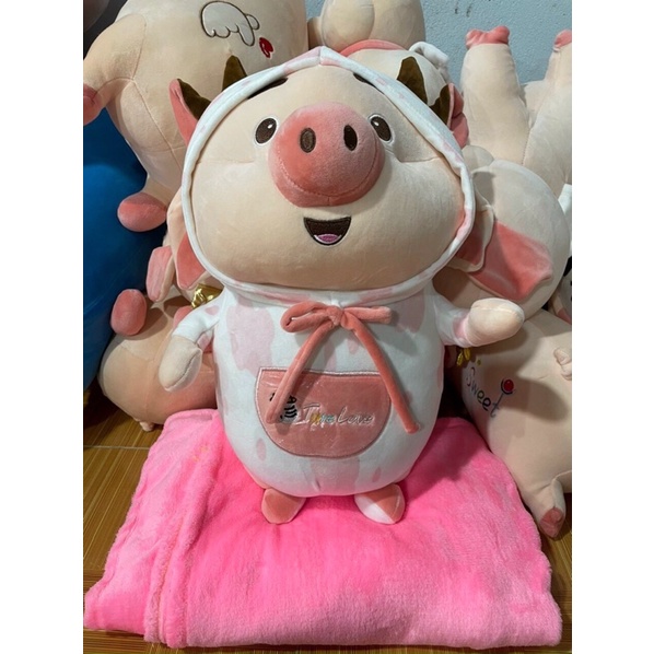 Gấu Bông Heo Tik Tok Bò Sữa - Heo Mặc Áo Bò Sữa Siêu Hot Trend