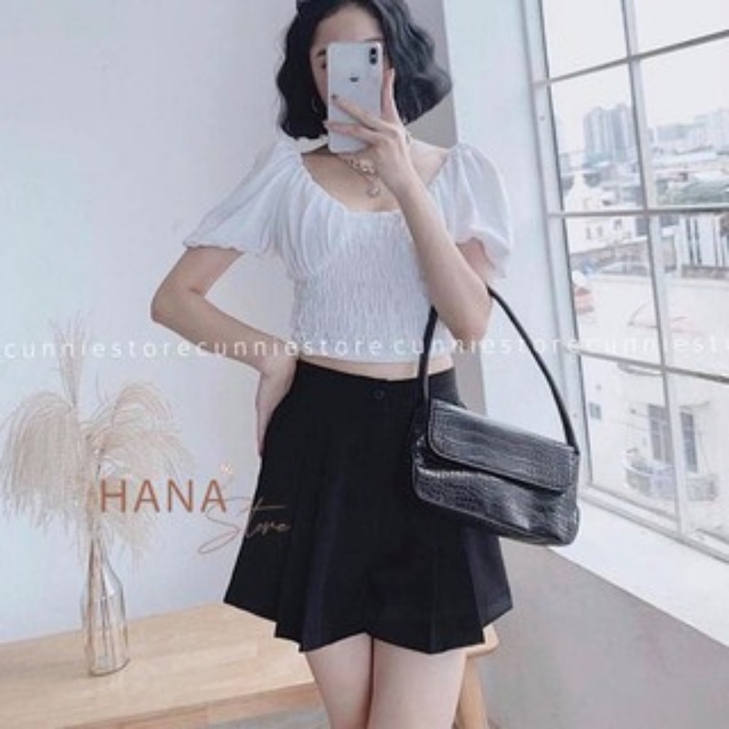 Quần Short Nữ Giả Váy Cạp Cao Lưng Chun Siêu Co Giãn Chất Đẹp Form Chuẩn | BigBuy360 - bigbuy360.vn