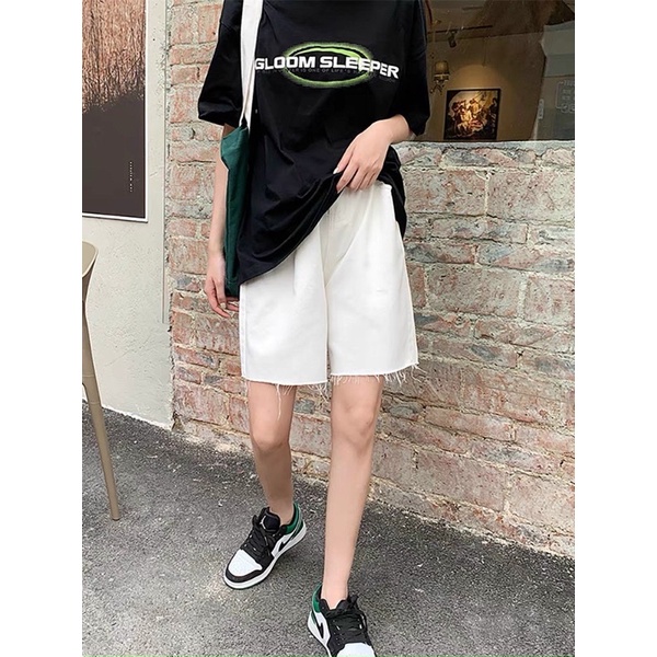 Quần Short Jean Ống Rộng Lưng Cao GÀI EO Ulzzang Unisex mặc lên cực tôn dáng RÔ STORE _009