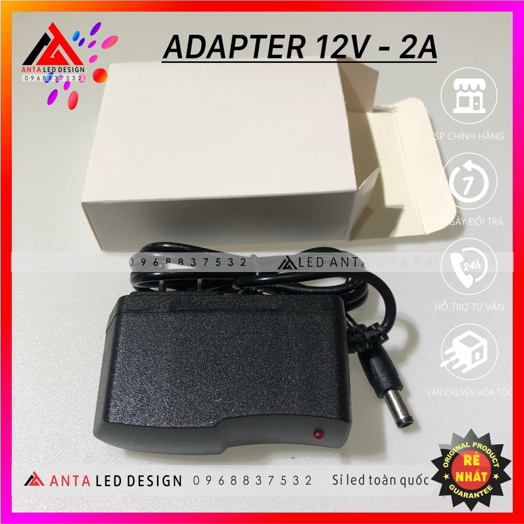 Nguồn adpter 12V - 5A, 2A dùng cho đèn led, camera