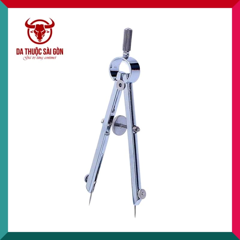 Compa 2 đầu kim lấy dấu, kẻ viền dùng để làm đồ da handmade - Da Thuộc Sài Gòn - COMPA04