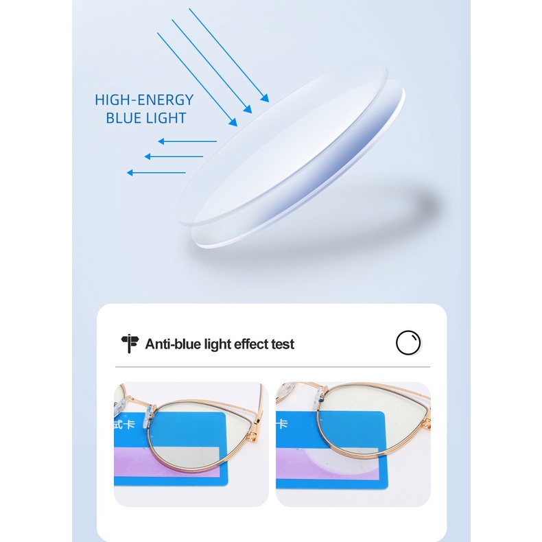 Mắt kính chống ánh sáng xanh nữ mắt mèo WH549