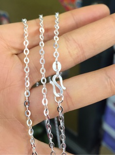 Dây chuyền bạc ta kiểu mắt xích dài tầm 45cm