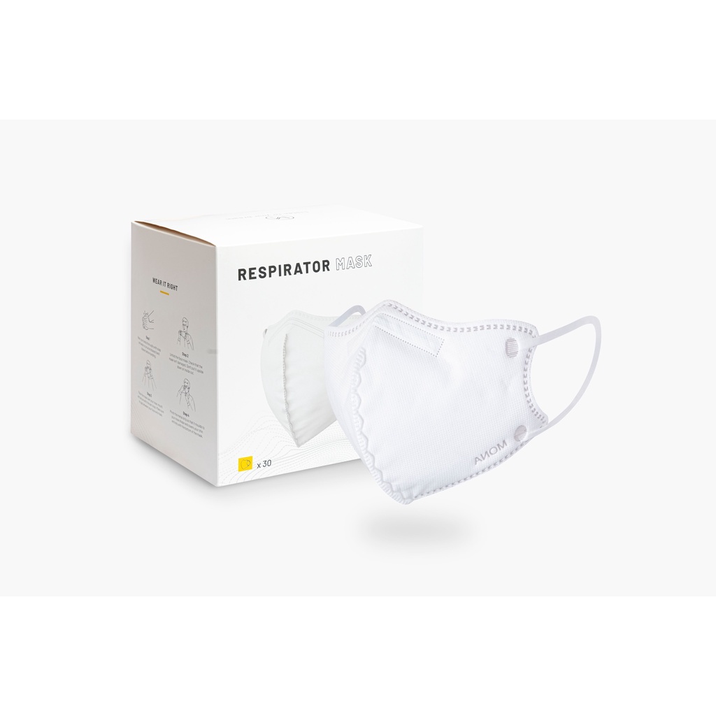 Hộp 30 chiếc Khẩu Trang MONA MASK 6 lớp lọc công nghệ nano tiêu chuẩn N99 ngăn đến 99% hạt bụi siêu mịn từ 0,3 Mircromet