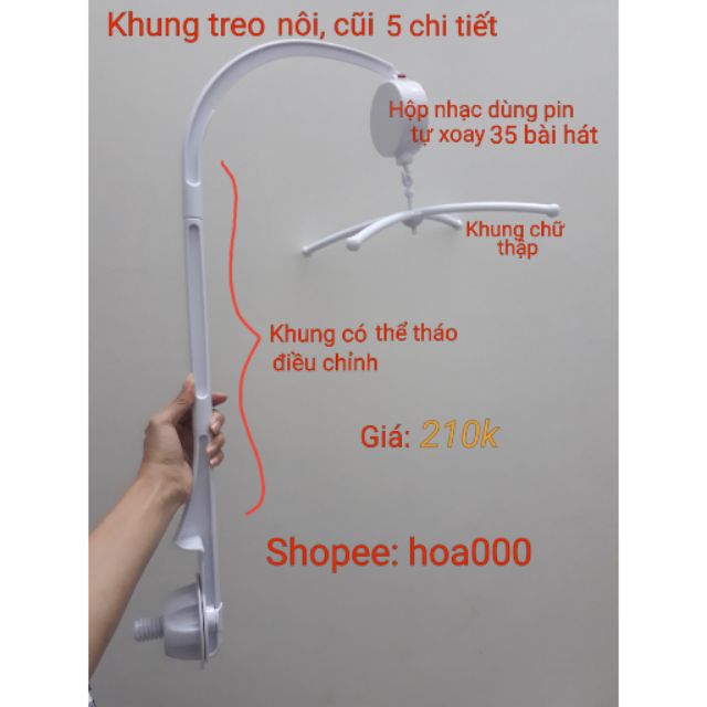 Khung treo nôi chạy pin 35 bài hát