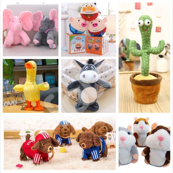 [FREESHIP] CÂY XƯƠNG RỒNG, VỊT POKA, CHUỘT HAMSTER, LỪA DONKEY, VOI, CHÓ, HEO BIẾT NÓI, HÁT, NHẢY