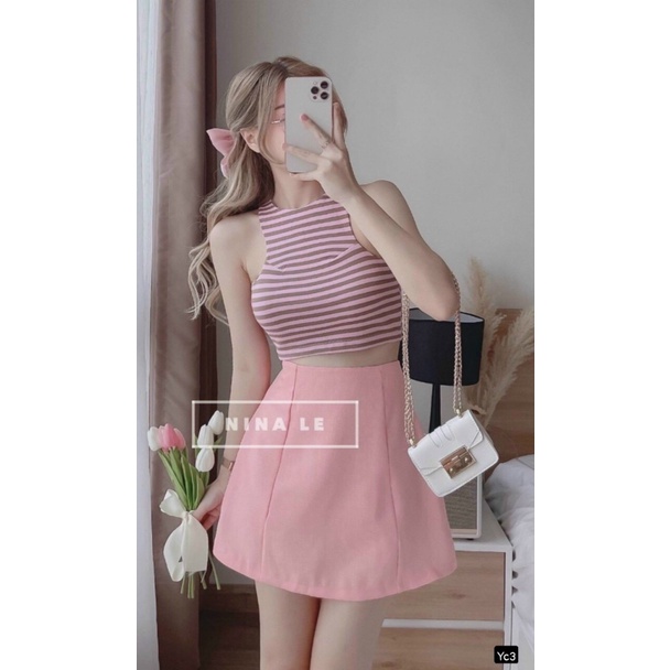 (Free ship) Mẫu Váy Đi Chơi Dự Tiệc --- Xả Lỗ Cho Chị Em Sét Áo Thun Gân Váy TAPTA Siêu Xinh Y Hình UP VLTN Shop