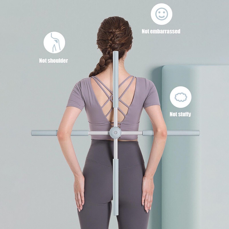 1 Gậy Tập Lưng Bằng Thép Không Gỉ Tùy Chỉnh Tiện Dụng Cho Người Tập Gym / Yoga