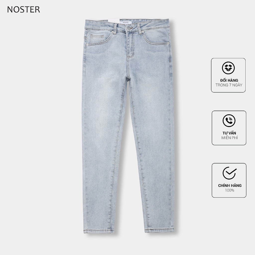 Quần Jean nam màu xanh trơn chất đẹp, form dáng slimfit - Thương hiệu 25.December mã QJTK8111