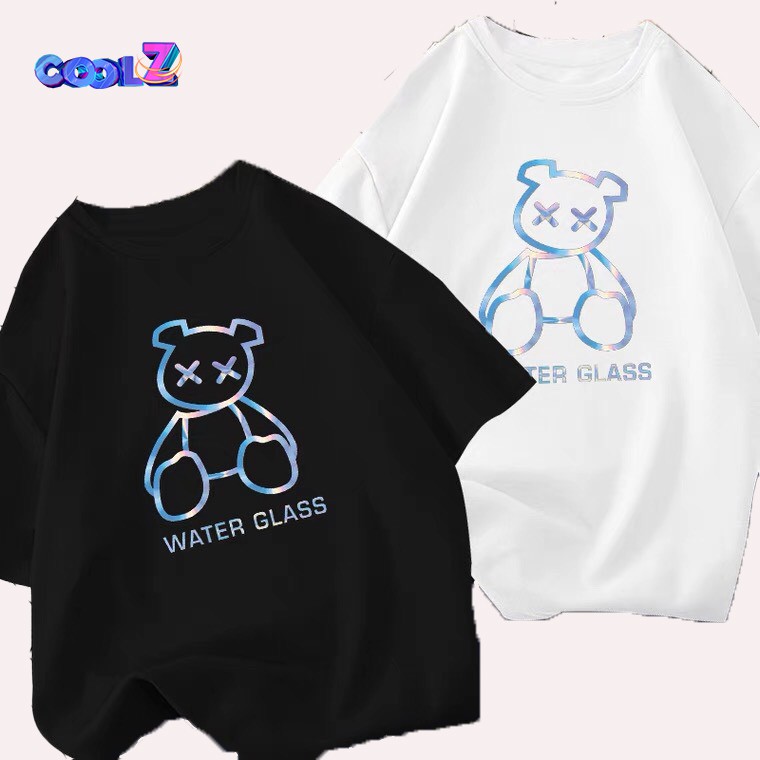 Áo thun tay lỡ.Hình Gấu Phản Quang. CoolZ phông Unisex nam nữ Cotton oversize form rộng CZ096