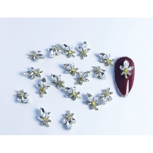charm lá nơ trang trí nail