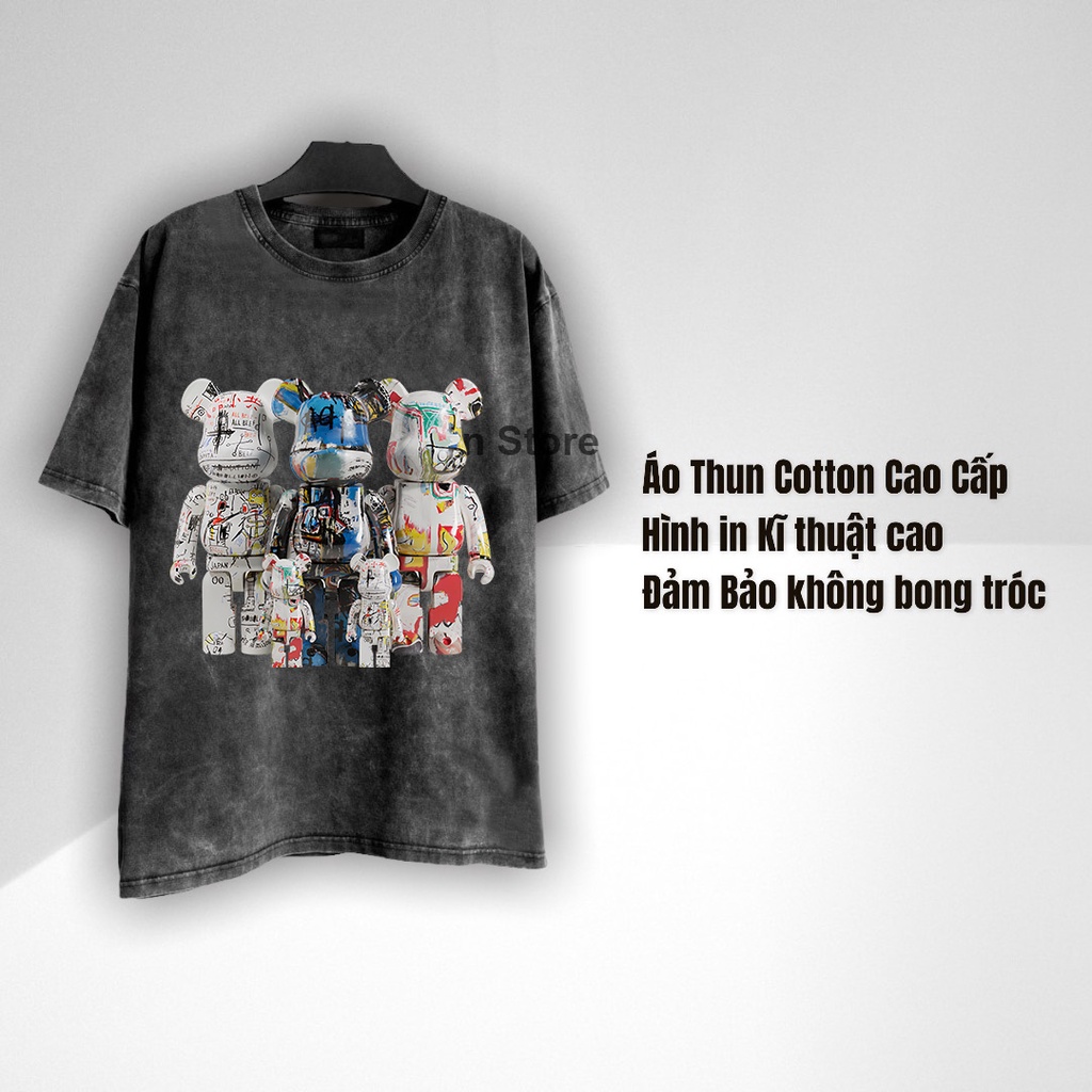 Set Bộ Áo thun bearbrick số 1 - Vải Cotton Cao Cấp Unisex