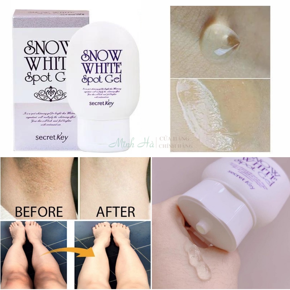 Gel giảm thâm Secret Key Snow White Spot Gel 65g cấp ẩm, đều màu da