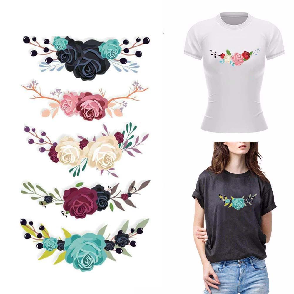 Bộ 10 miếng vá ủi quần áo hình hoa nhiều màu sắc DIY