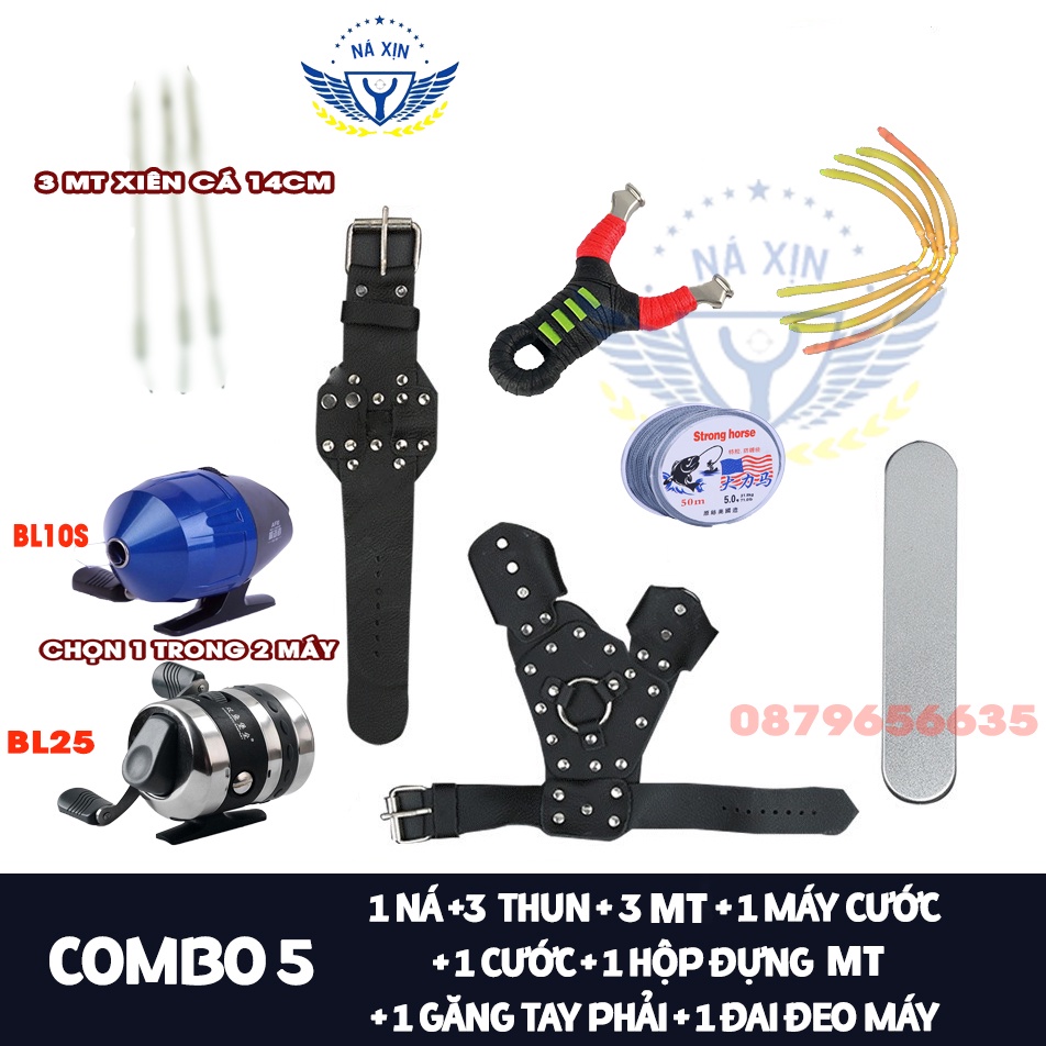 Ná Câu Cá, Dây Thun Tròn, Ná Bắn Cá Máy BL25,Chất Liệu Chuẩn Inox 304 Nguyên