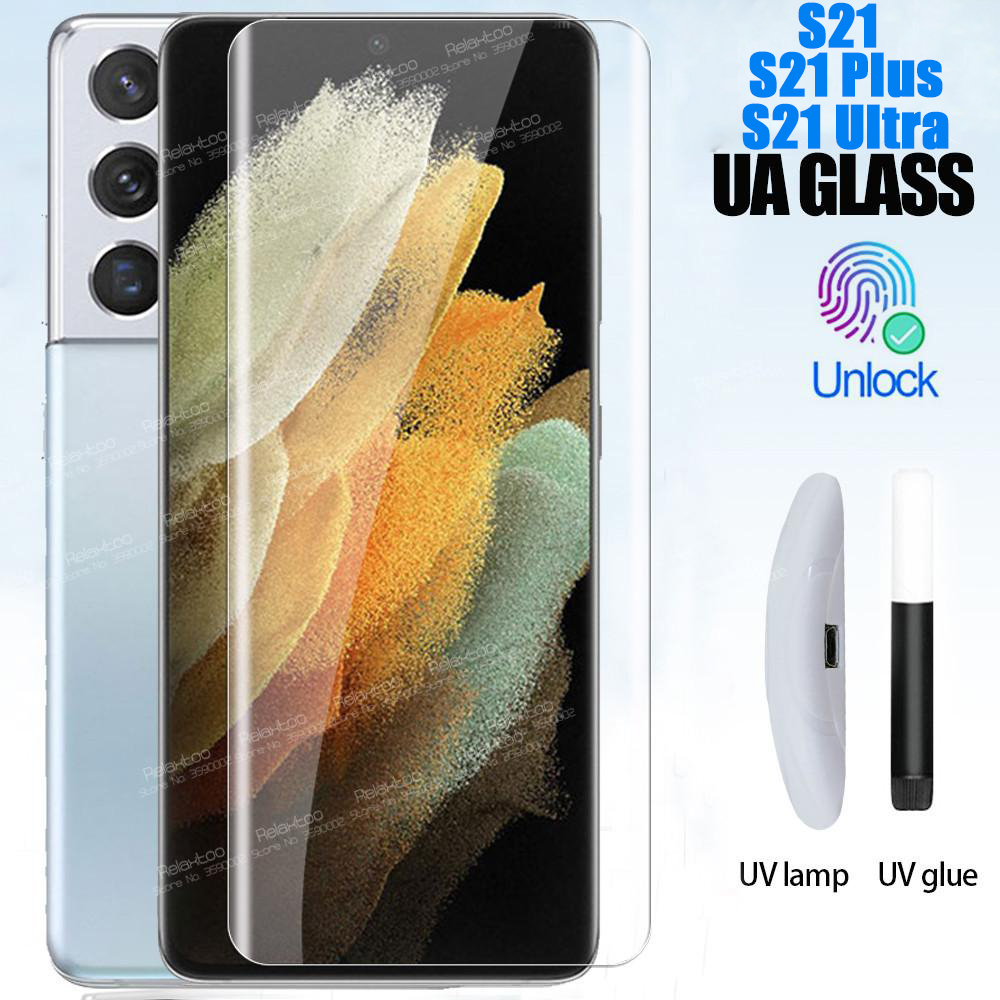 Kính Cường Lực Cong Bảo Vệ Màn Hình Điện Thoại Cho Samsung Galaxy S21 S21Ultra S21 +