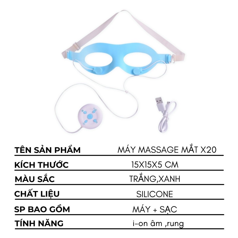 Máy massage mắt GIVE X20-X20 PRO ION ÂM -đẩy tinh chất XOÁ QUẦNG THÂM  BỌNG MẮT-máy massage mặt-mặt nạ mắt-dưỡng da mắt