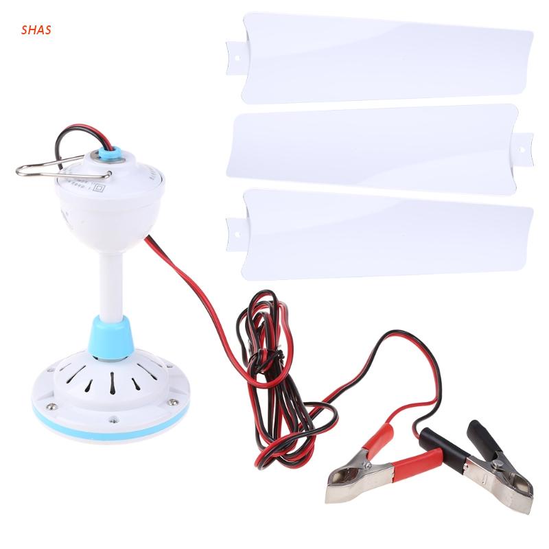 Quạt Làm Mát Không Khí Gắn Trần 12V Kèm Cáp 2.4m Thông Dụng Cho Gia Đình/Cắm Trại/Phòng Ngủ/Ngoài Trời