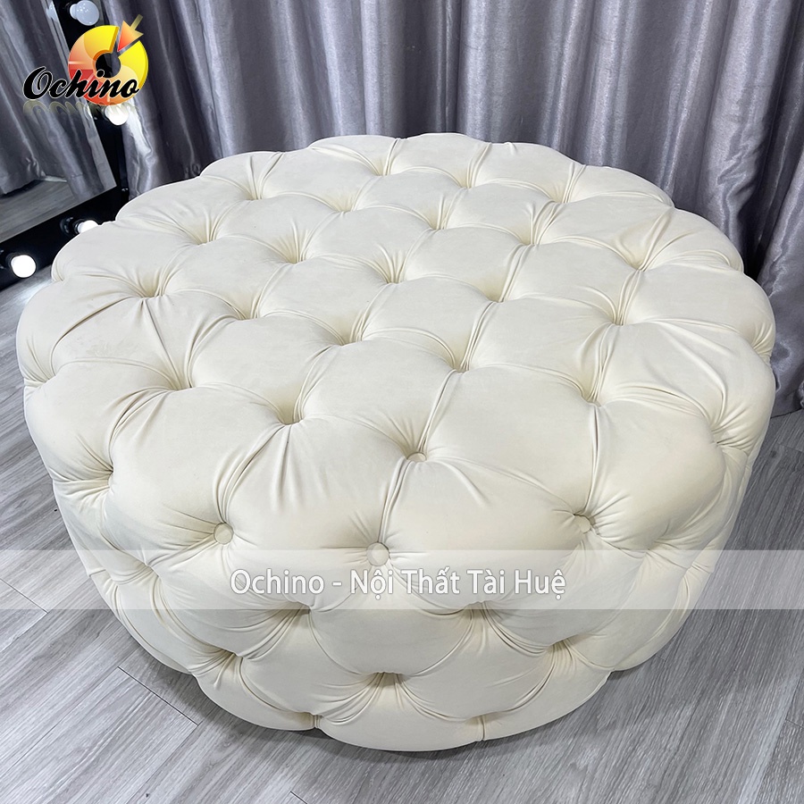 Ghế Đôn Tròn Nhún cổ điển Cao Cấp Cách Điệu Sang Chảnh Dành Cho Các Shop Thời Trang Size 80cm ( Đủ màu)