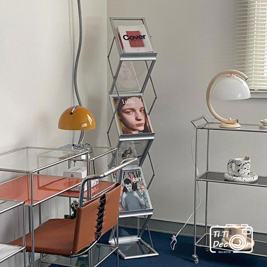 Kệ Ziczac Tặng Bìa Tạp Chí TiTi Decor Kệ Gấp Đựng Tạp Chí, Giá Sách Decor Góc Bàn Làm Việc Phong Cách Hàn Quốc