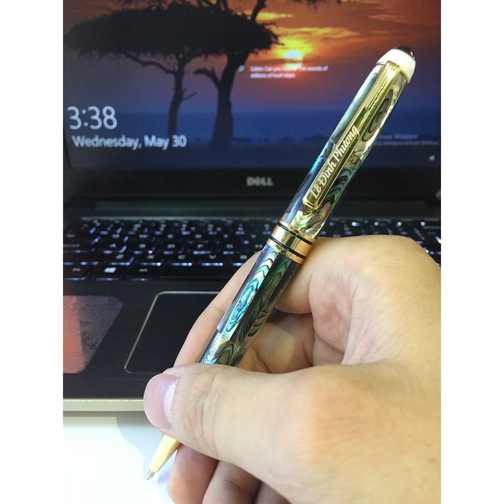 Bút khảm trai ngọc Xanh VIP, Bút ký cao cấp