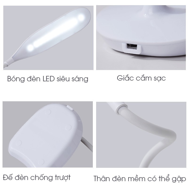 Đèn Bàn Học công nghệ LED F1 chống mỏi măt tích hợp Loa Kết Nối Bluetooth - Dây sạc USB tiết kiệm điện, sang trọng !