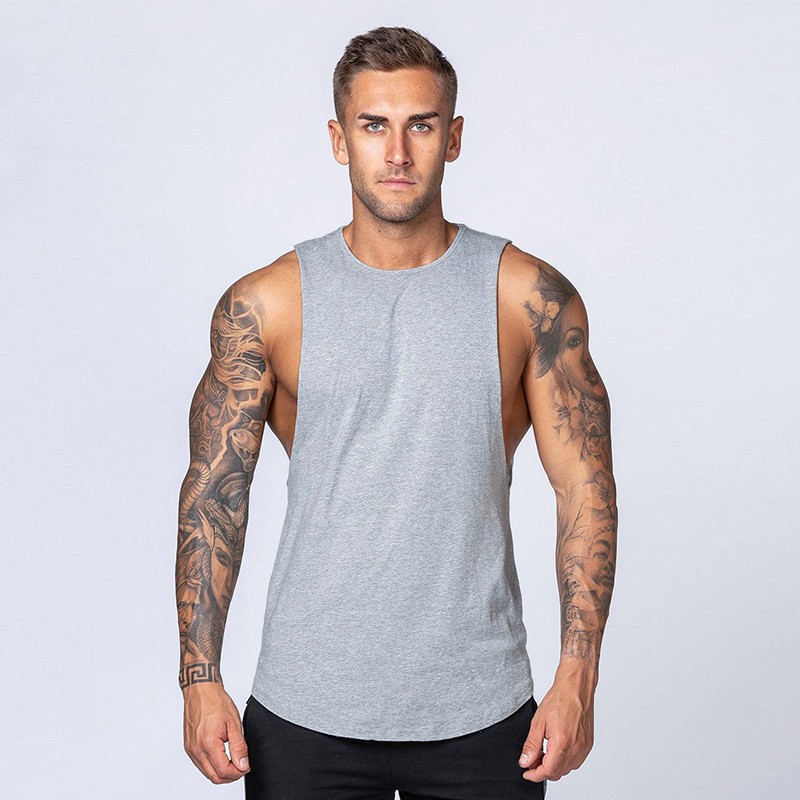 Mens Back Letter Printed Graphic Vest Singlets Gym Work out Hip Hop Streetwear MEns Sando Stringers
