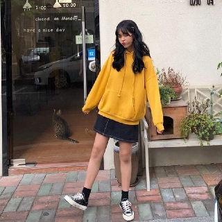 Áo HOODIE BASIC YELLOW Vàng Trơn UNISEX