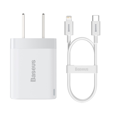 Bộ sạc Baseus Super Si Pro USB C 20W kèm cáp Type C to nhỏ gọn có thể gập lại dành cho IP/tablet táo