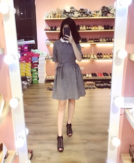 Vây sơ mi cổ nơ