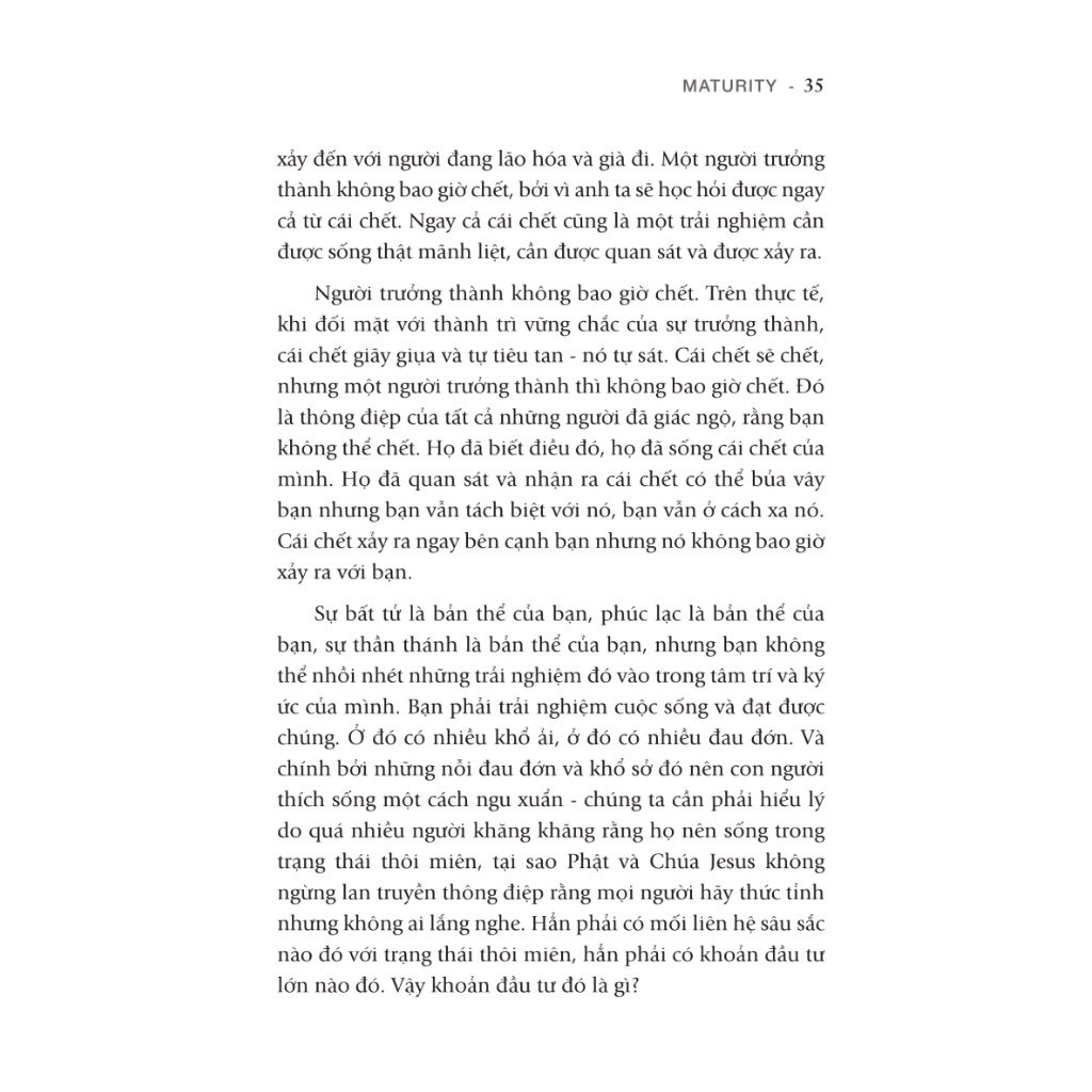 Sách - Osho - Trưởng Thành - Chạm Tới Bầu Trời Nội Tâm Của Bạn - FN