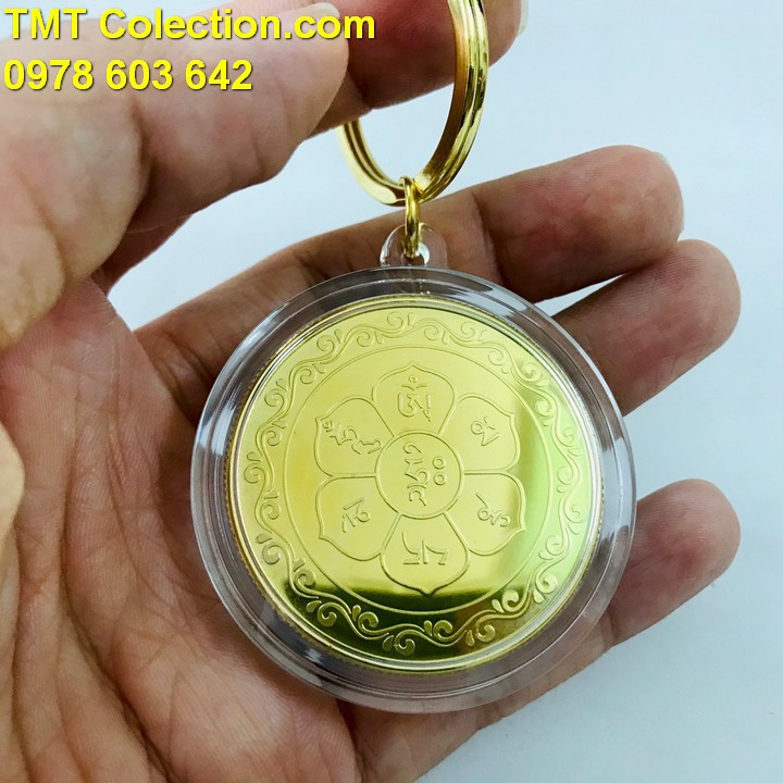 Móc Khóa Xu Quan Âm Vàng In Màu -TMT Collection - SP005204