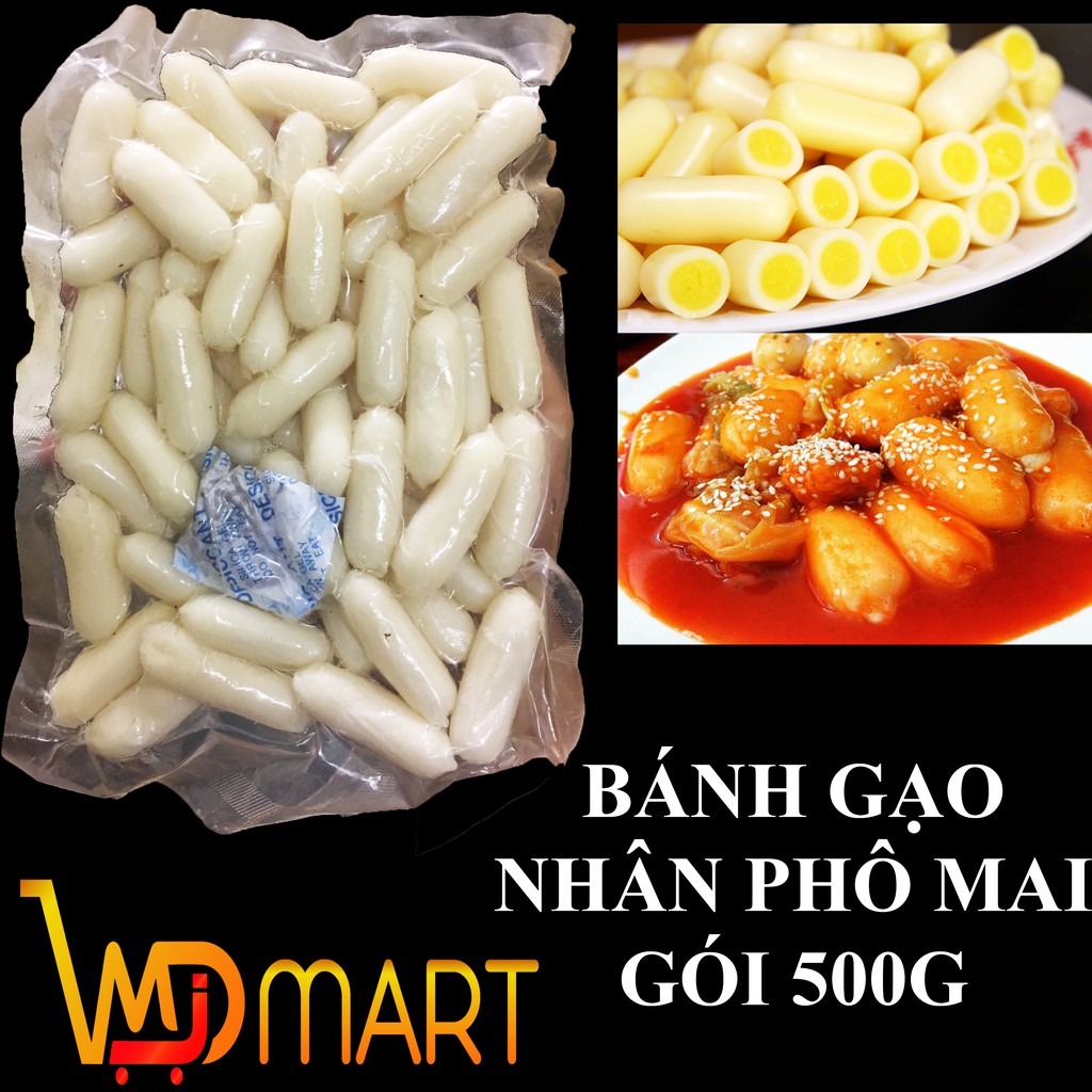 Bánh gạo hàn quốc nhân phô mai Hàn quốc gói trắng 500g