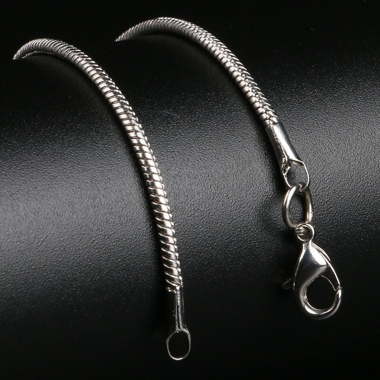 Vòng cổ nam dây chuyền unisex Clash Asta Accessories màu bạc bản dẹt titan không gỉ - Vòng Cổ Clash