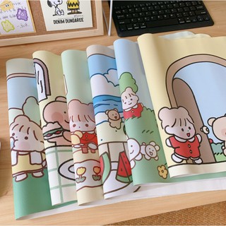 Miếng lót chuột, bàn phím máy tính cô gái hoạt hình (chống thấm nước, chống trượt)