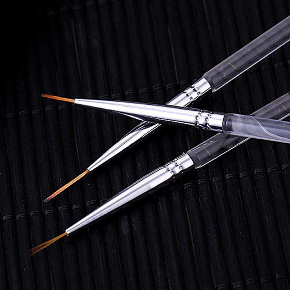 [Hàng mới về] Set 3 cọ vẽ nhỏ trang trí móng nghệ thuật kiểu đường kẻ