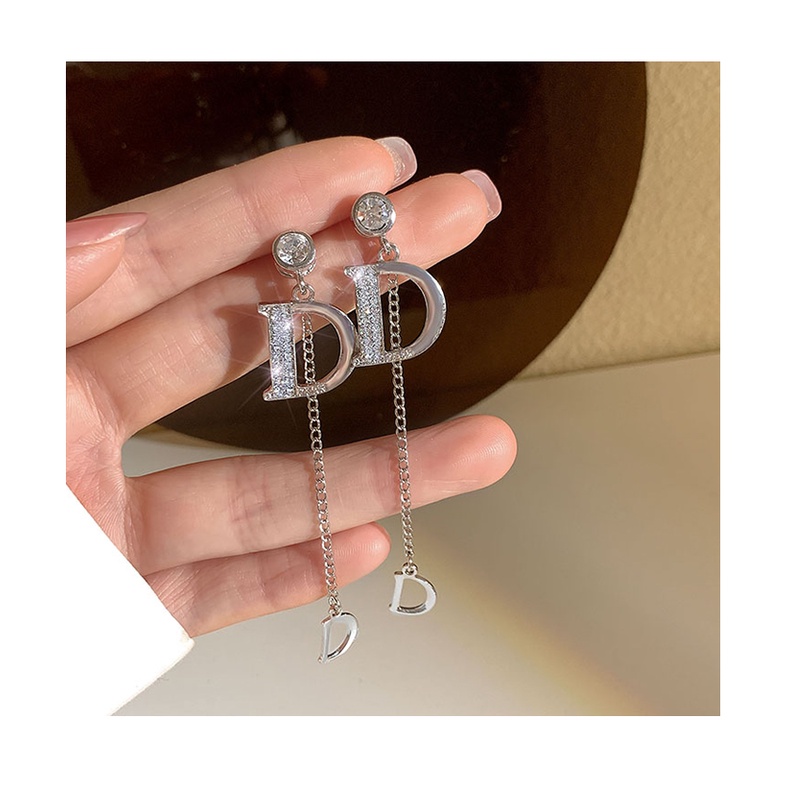 Hoa Tai Dáng Dài Đính Đá Phối Tua Rua Sang Trọng Cho Nữ shinny