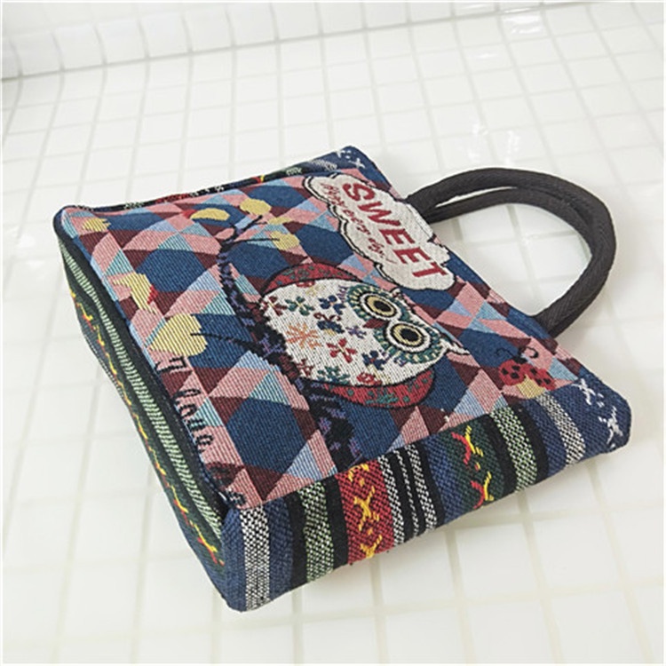 Túi Xách Tay Thời Trang Chất Liệu Vải, Phong Cách Cổ Điển, Làn Đeo Tay Phụ Nữ Cổ Kiểu Dáng Đơn Giản 2N006-2 Ngân Shop