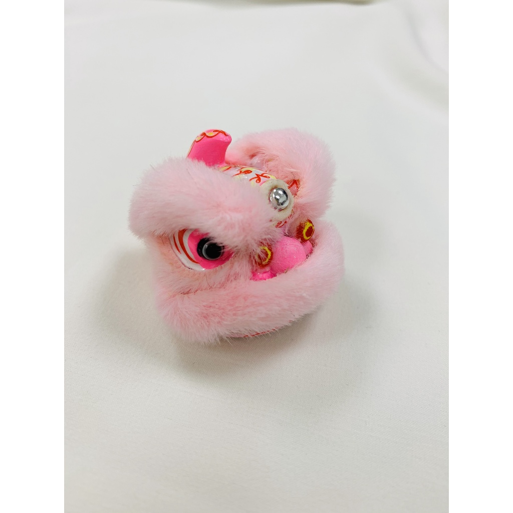 毛毛-粉色 Móc Khóa Resin Hình Sư Tử Nhảy Múa Thời Trang