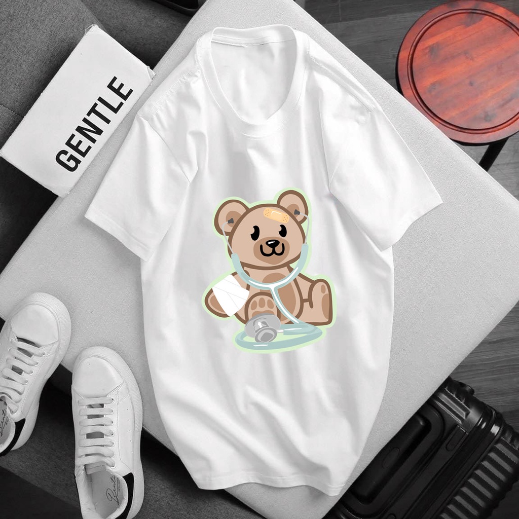 Áo thun cotton da cá có hình chú gấu teddy không ai có ,giá siêu hạt dẻ - mg71