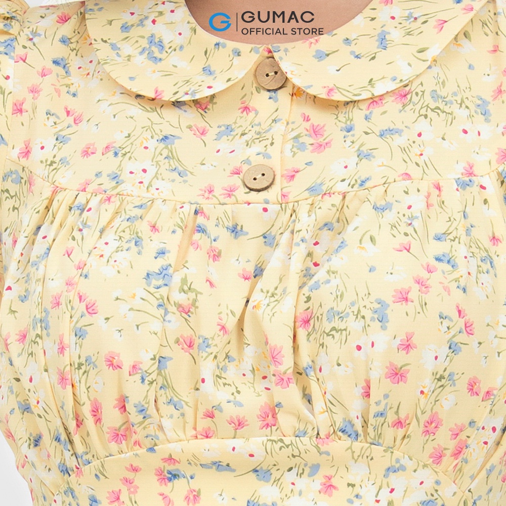 [Mã WABRGUM giảm 10% tối đa 30K đơn 99K] Đầm nữ hoa nhún ngực thời trang GUMAC DC04019 - mẫu mới | BigBuy360 - bigbuy360.vn