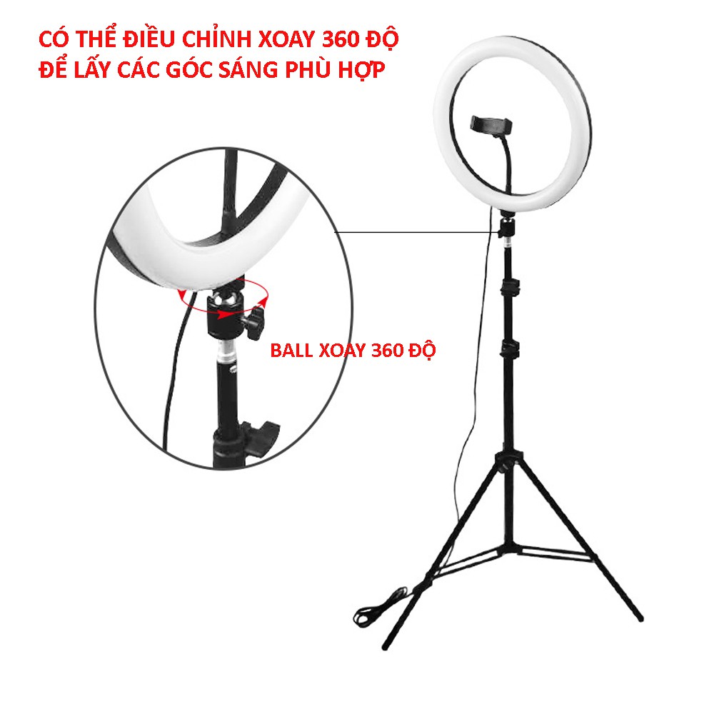 Đèn Livestream Size 30cm Dành Cho Bán Hàng Online, Make up, Chụp Ảnh Studio, tiktok - Chính hãng Kairui