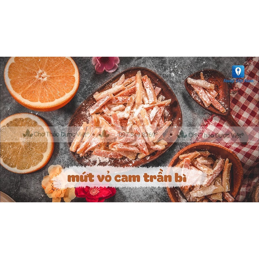 Mứt quất trần bì 500g ( Mứt trần bì, mứt vỏ cam, quýt) - Chợ Thảo Dược Việt