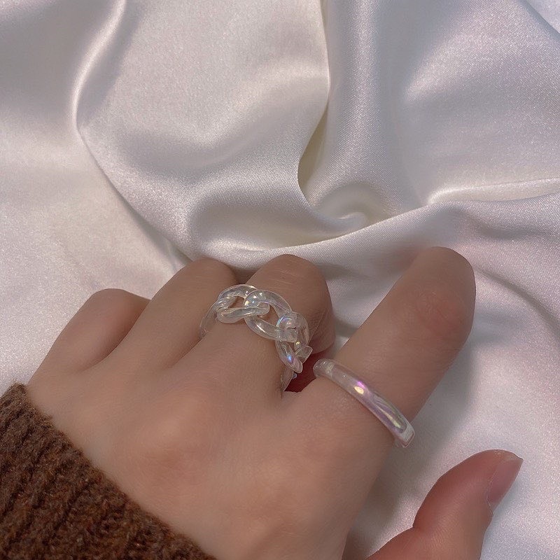 Set Nhẫn 2 Chiếc Ánh Màu - NHAN1082-1