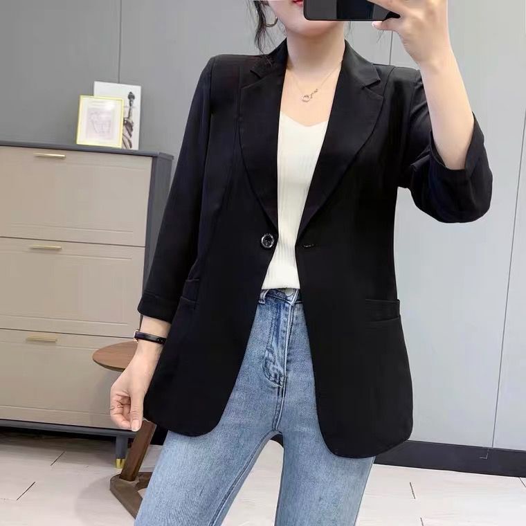 Áo Khoác Vest Vải Voan Mỏng Thoáng Khí Phong Cách Hàn Quốc Thời Trang Xuân Hè Mới 2022