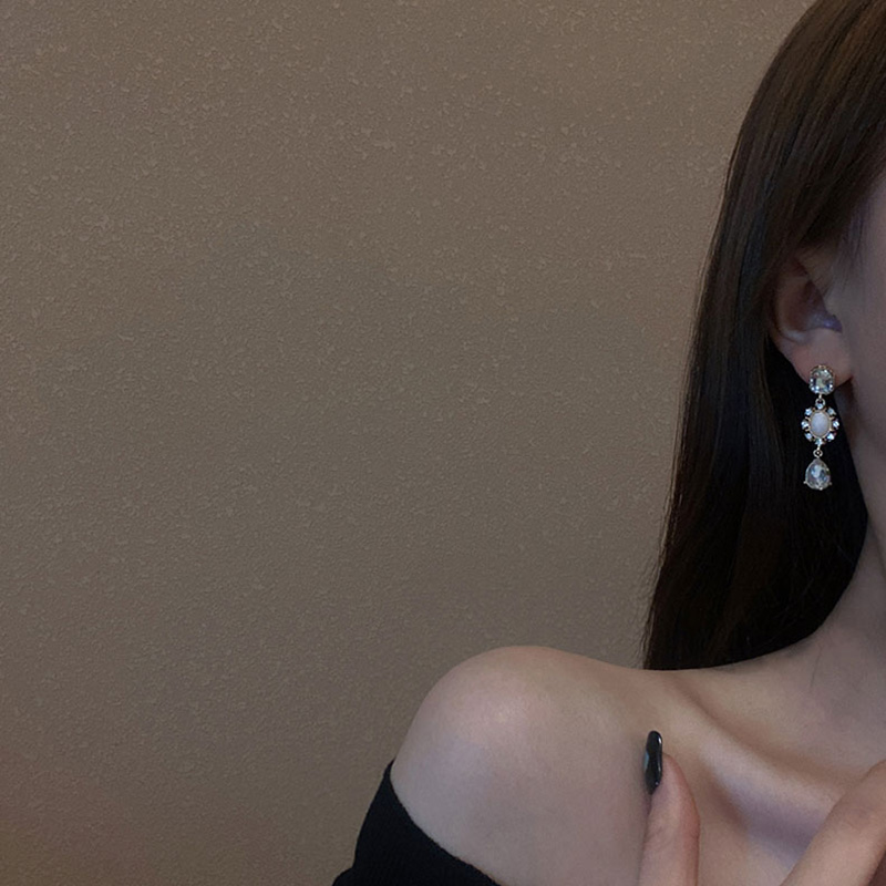 Bông Tai Mạ Bạc 925 Dáng Dài Phong Cách Cổ Điển Sang Trọng Cho Nữ