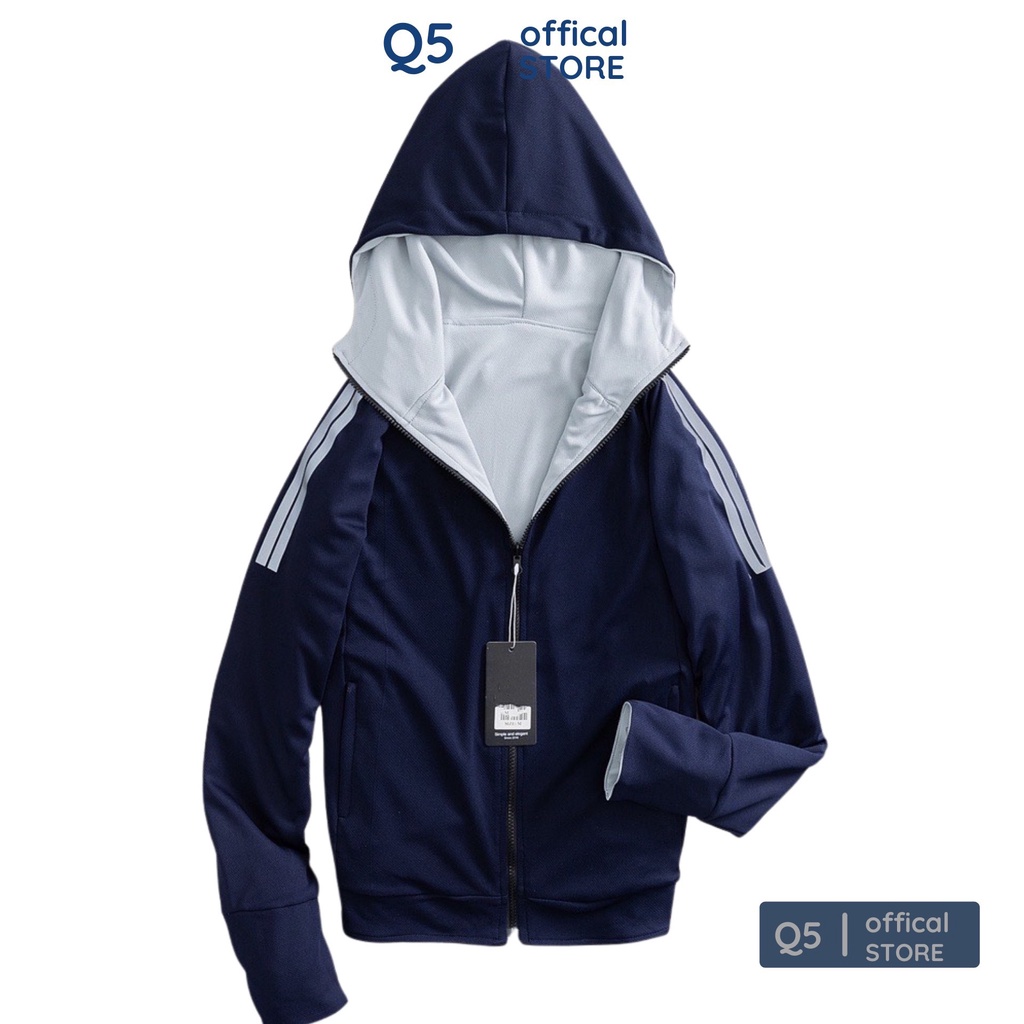 Áo Chống Nắng 2 Mặt, 2 Lớp Thun Lạnh Lỗ Kim Mặc Q5SHOP Chống tia UVF100+